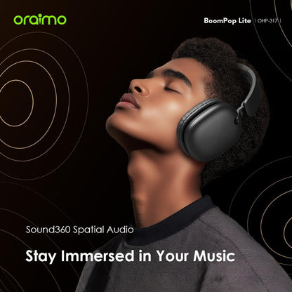 Oraimo BoomPop Lite — Wireless Over‑Ear Headphones with ENC Calls & 40‑Hour Battery, Nairobi Delivery - ZAMAR AUDIO SOLUTIONS