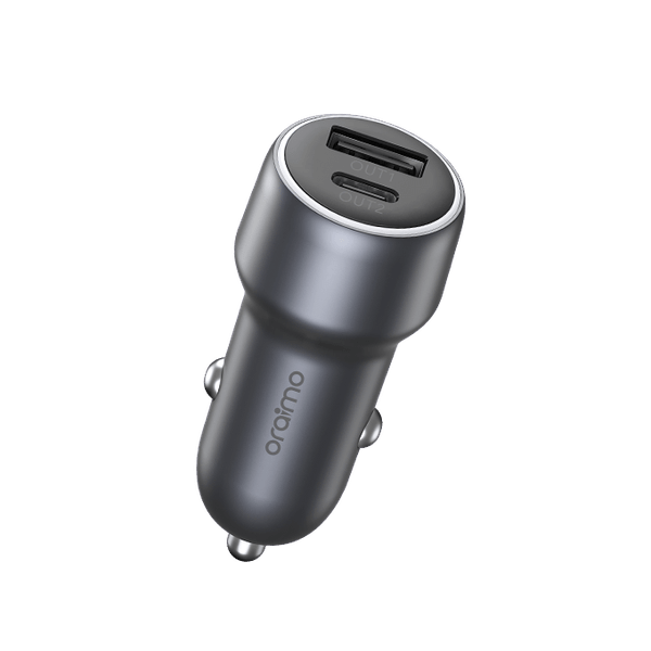 Oraimo OCC-73D fast car charger 48W dual port USB-A QC 3.0 and USB-C PD 30W compact design