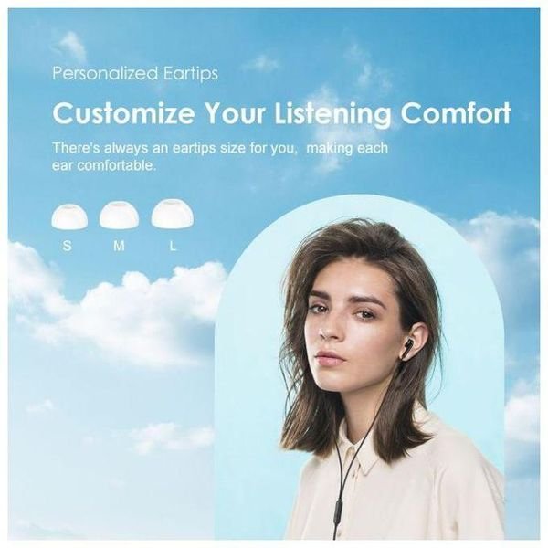 Oraimo Halo 2S wired earphones OEP-E21P worn during commute, deep bass in-ear design Kenya