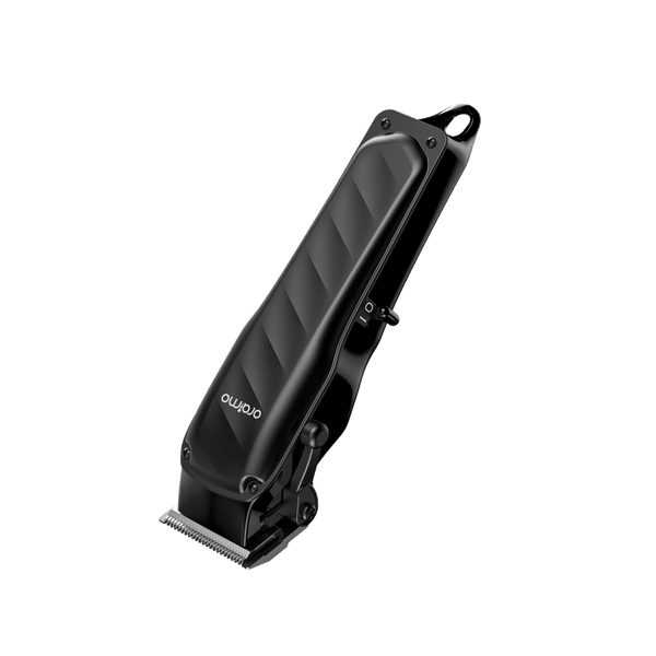 Oraimo EasyCut CL230 hair clipper front view showing zero-gap lever and stainless steel blade, Kenya