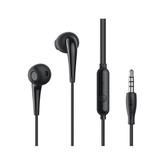 Oraimo Halo 2S wired earphones OEP-E21P in black with in-line mic and 1.2m cable — Kenya
