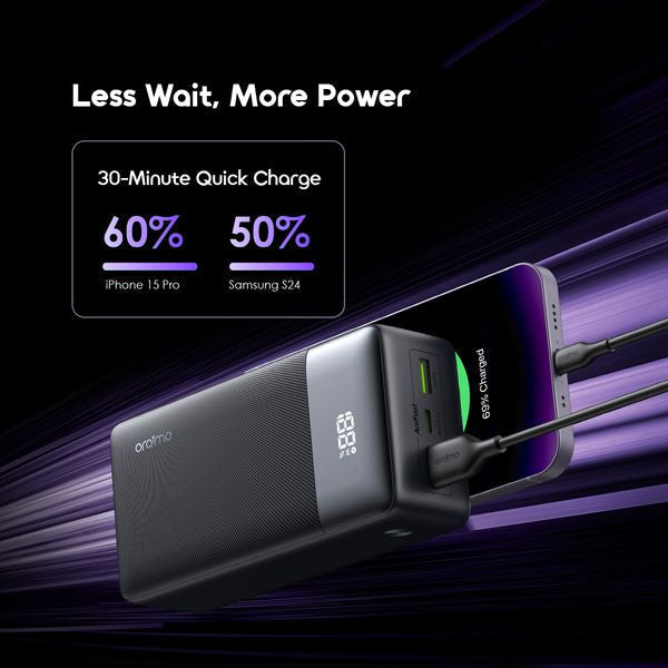 Oraimo OPB-7270Q power bank Kenya — PowerNova QF1 27,000mAh 22.5W fast charging front view