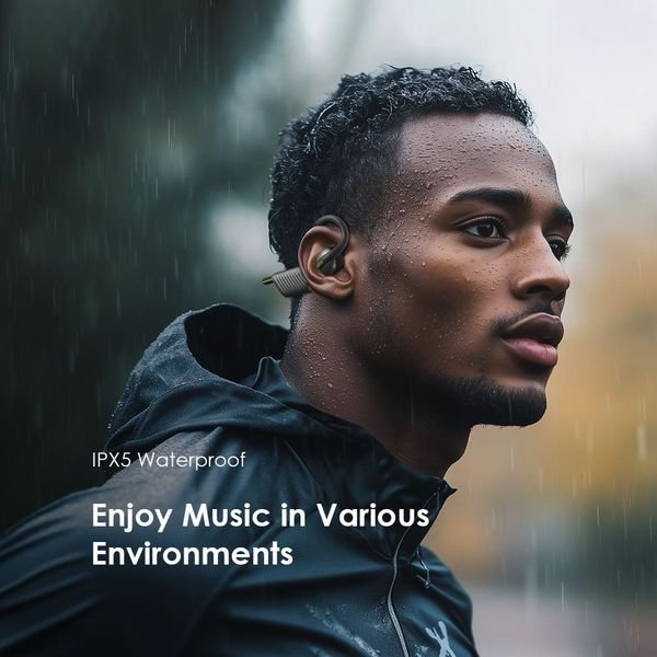 Oraimo OpenCirclet 2 open-ear sports headphones worn during outdoor workout session
