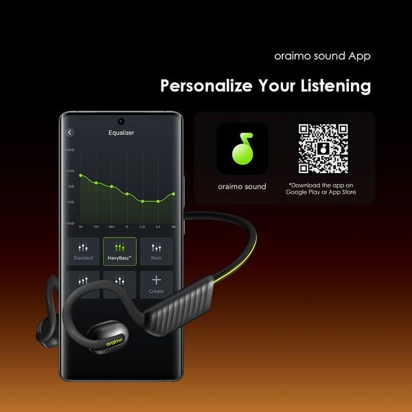 Oraimo OpenCirclet 2 open-ear sports headphones OPN-672 side profile showing memory steel frame