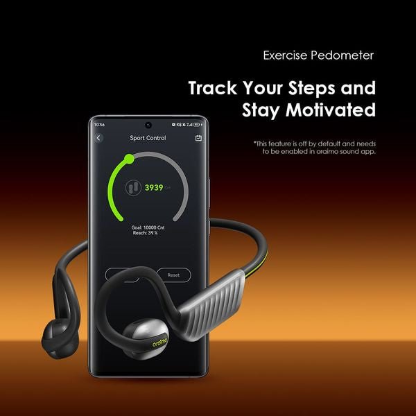 Oraimo OpenCirclet 2 open-ear sports headphones OPN-672 side profile showing memory steel frame