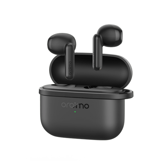 Oraimo OTW-324S SpaceBuds Air half-in-ear wireless earbuds in charging case, white, Kenya