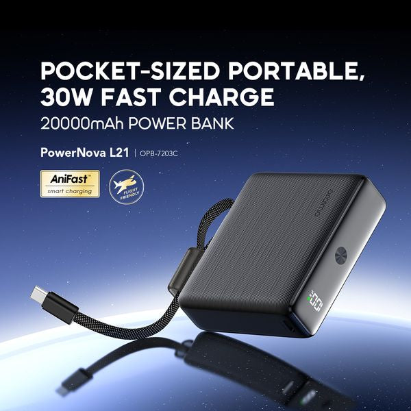 Oraimo OPB‑7203 PowerNova L21 — 20,000mAh 30W Fast Charging Power Bank, Nairobi Delivery