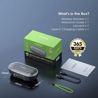 Oraimo SpaceBox 8 OBS‑382 — 8W Portable Bluetooth Speaker with FM, TF, Light Show & 16H Playtime, Nairobi Delivery - ZAMAR AUDIO SOLUTIONS