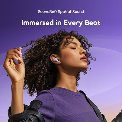 Oraimo SpaceBuds Lite Kenya earbuds worn in ear, showing ergonomic fit and touch control surface