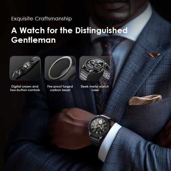 Oraimo Watch Pro NT smartwatch side profile showing IP68 water-resistant casing and strap