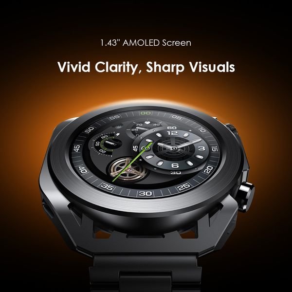 Oraimo Watch Pro X smartwatch showing AMOLED display with customizable watch face Kenya