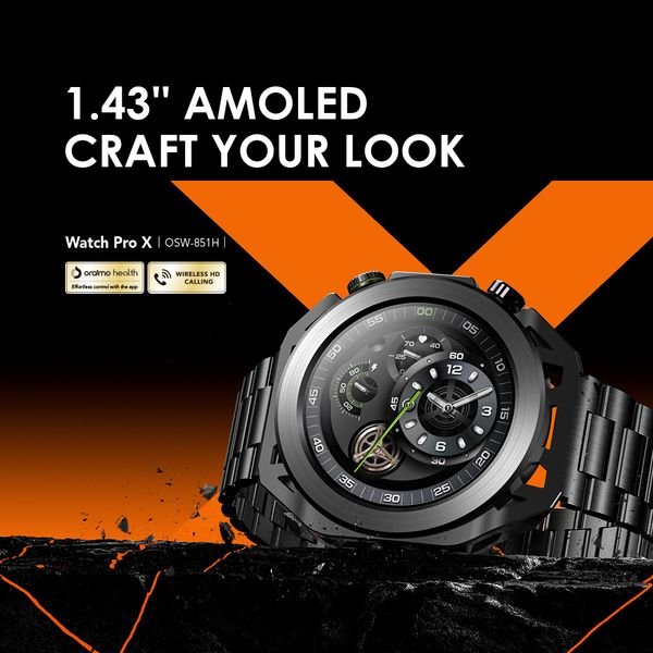 Oraimo Watch Pro X replaceable watch case and strap options for style customization Kenya