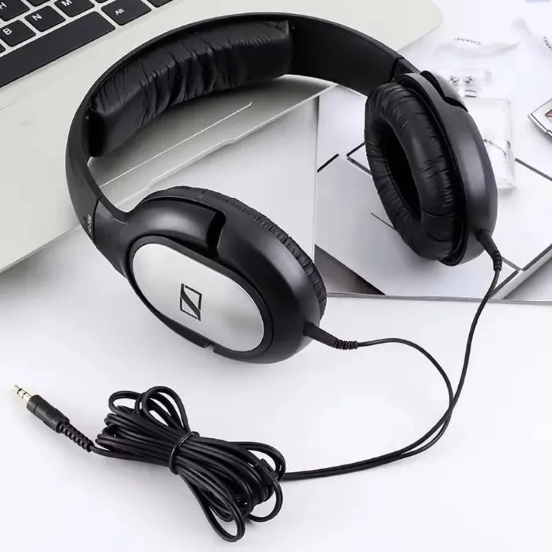 Sennheiser HD 206 headphones Kenya – three-quarter front view showing black closed-back over-ear design with Sennheiser logo`