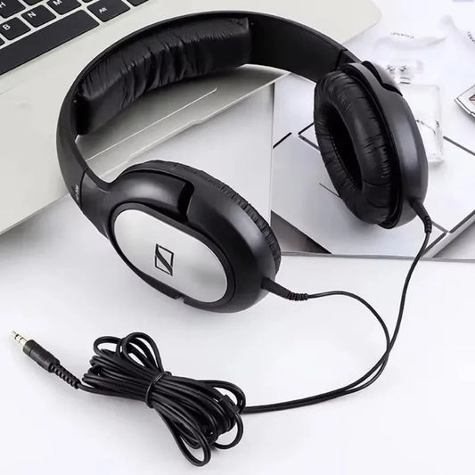 Sennheiser HD 206 headphones Kenya – three-quarter front view showing black closed-back over-ear design with Sennheiser logo`