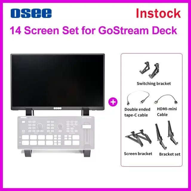 Osee Go Stream Pro All-in-One Deck Video Mixer Switcher – Multi Format Live Streaming Switcher with 14" Screen, 4xHDMI Inputs - ZAMAR AUDIO SOLUTIONS