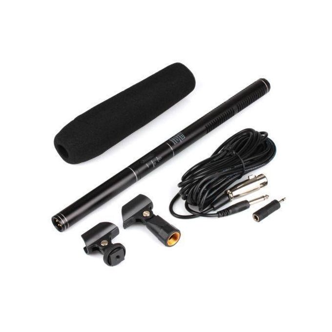 Panasonic EM-2800A Kenya boom mic kit — mic, windscreen, XLR cable, shock mount on white background