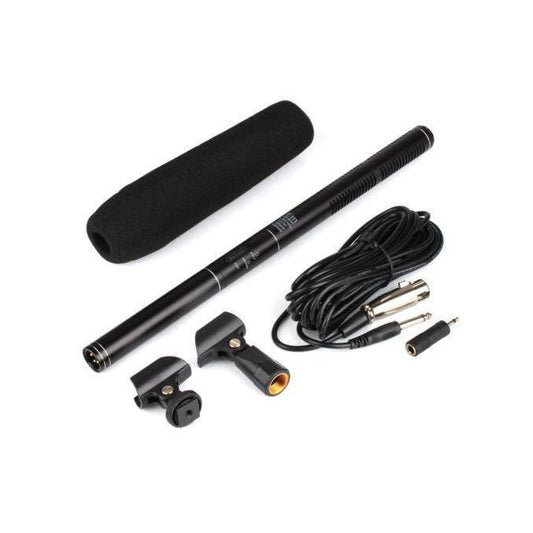 Panasonic EM-2800A Kenya boom mic kit — mic, windscreen, XLR cable, shock mount on white background