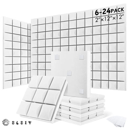Panel Acoustic – 6/12/24 Pcs, High Density Soundproofing Foam Wall, Studio Acoustic Sponge, KTV Sound Insulation Treatment - ZAMAR AUDIO SOLUTIONS