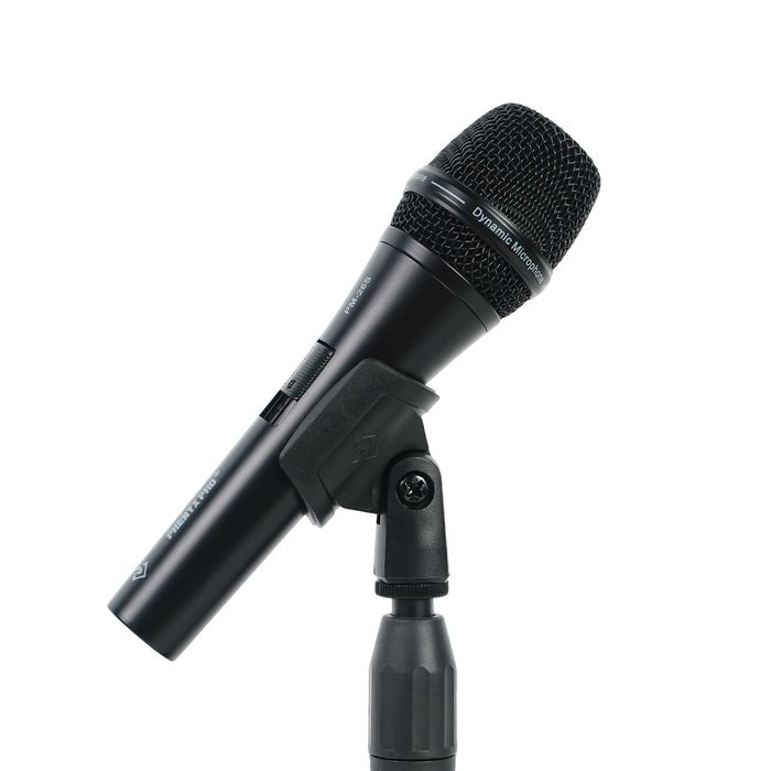 Phenyx Pro PM-26S Microphone Kenya, black microphone mounted in an adjustable mic clip