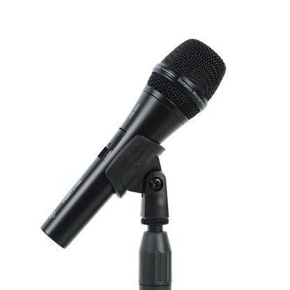 Phenyx Pro PM-26S Microphone Kenya, black microphone mounted in an adjustable mic clip