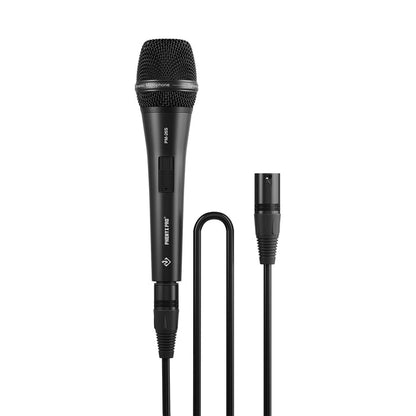 Phenyx Pro PM-26S Microphone Kenya, black wired vocal microphone with XLR cable front view