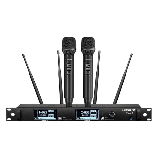 Phenyx Pro PTAU-2 Dual-Channel Wireless Microphone System - ZAMAR AUDIO SOLUTIONS
