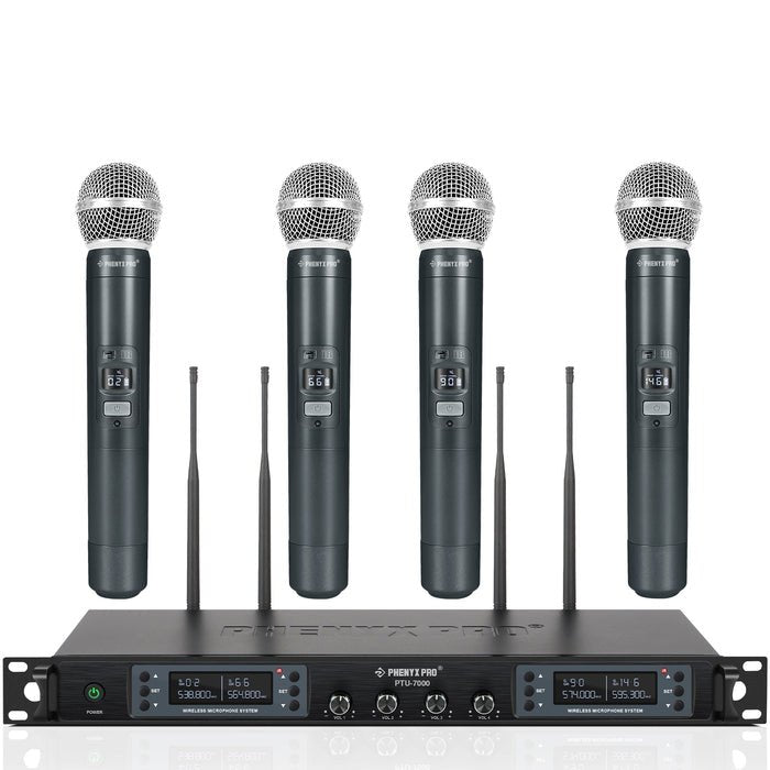 Phenyx Pro PTU-7000-4H 4-Channel Wireless Microphone System - ZAMAR AUDIO SOLUTIONS