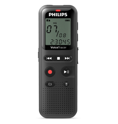 Philips DVT1160 digital voice recorder front view, 8GB, Kenya