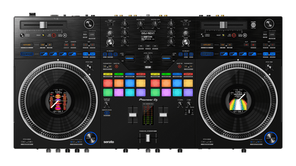 Pioneer DDJ-REV7 DJ Controller top panel layout and crossfader