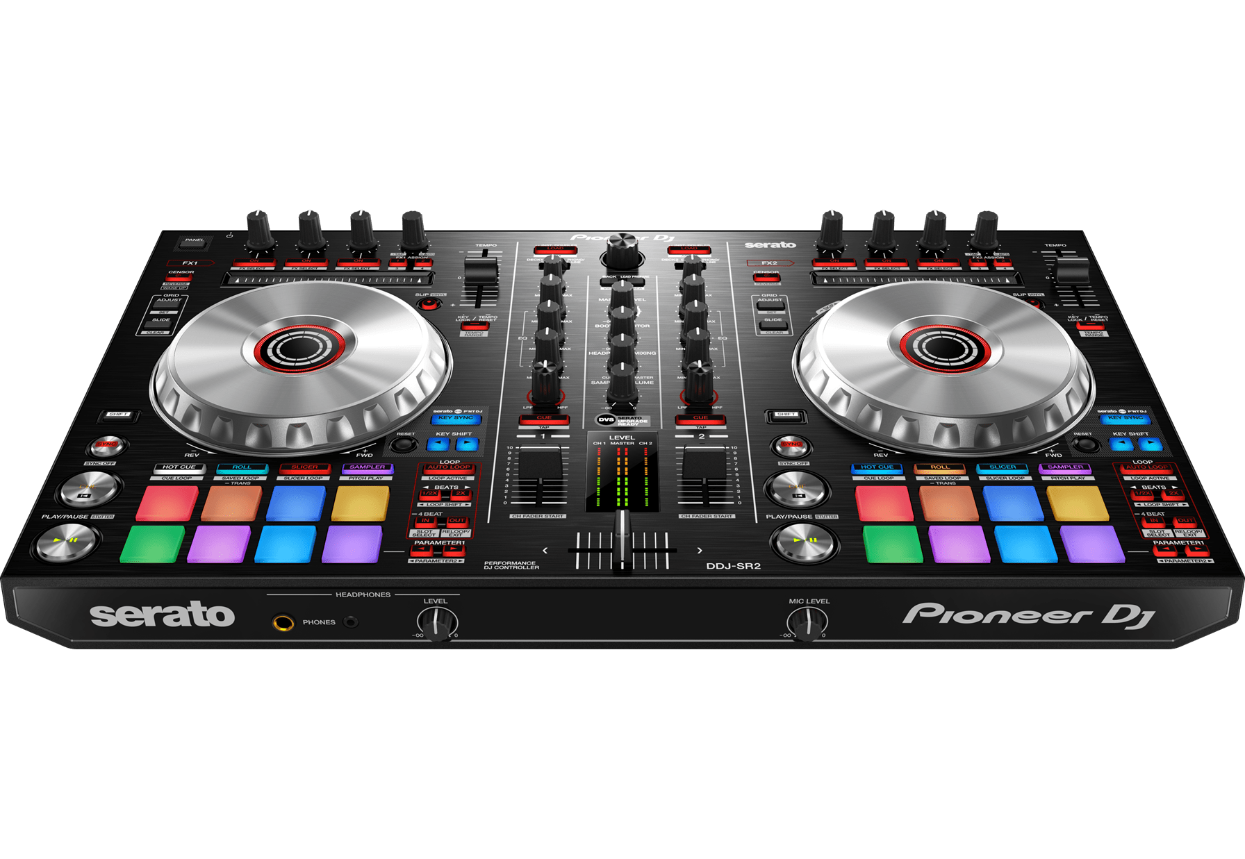 Pioneer DDJ‑SR2 2‑Channel Performance DJ Controller for Serato DJ Pro with RGB Pads - ZAMAR AUDIO SOLUTIONS