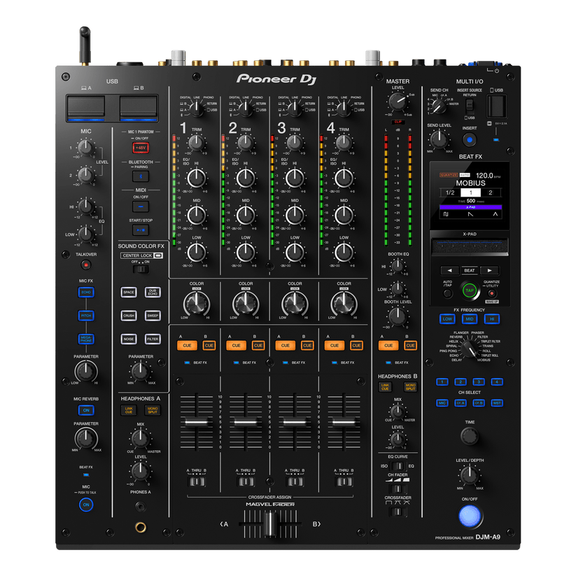 Pioneer DJM-A9 DJ mixer MAGVEL FADER PRO crossfader close-up
