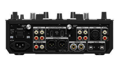 Pioneer DJM-S7 battle mixer rear panel inputs and Bluetooth connectivity