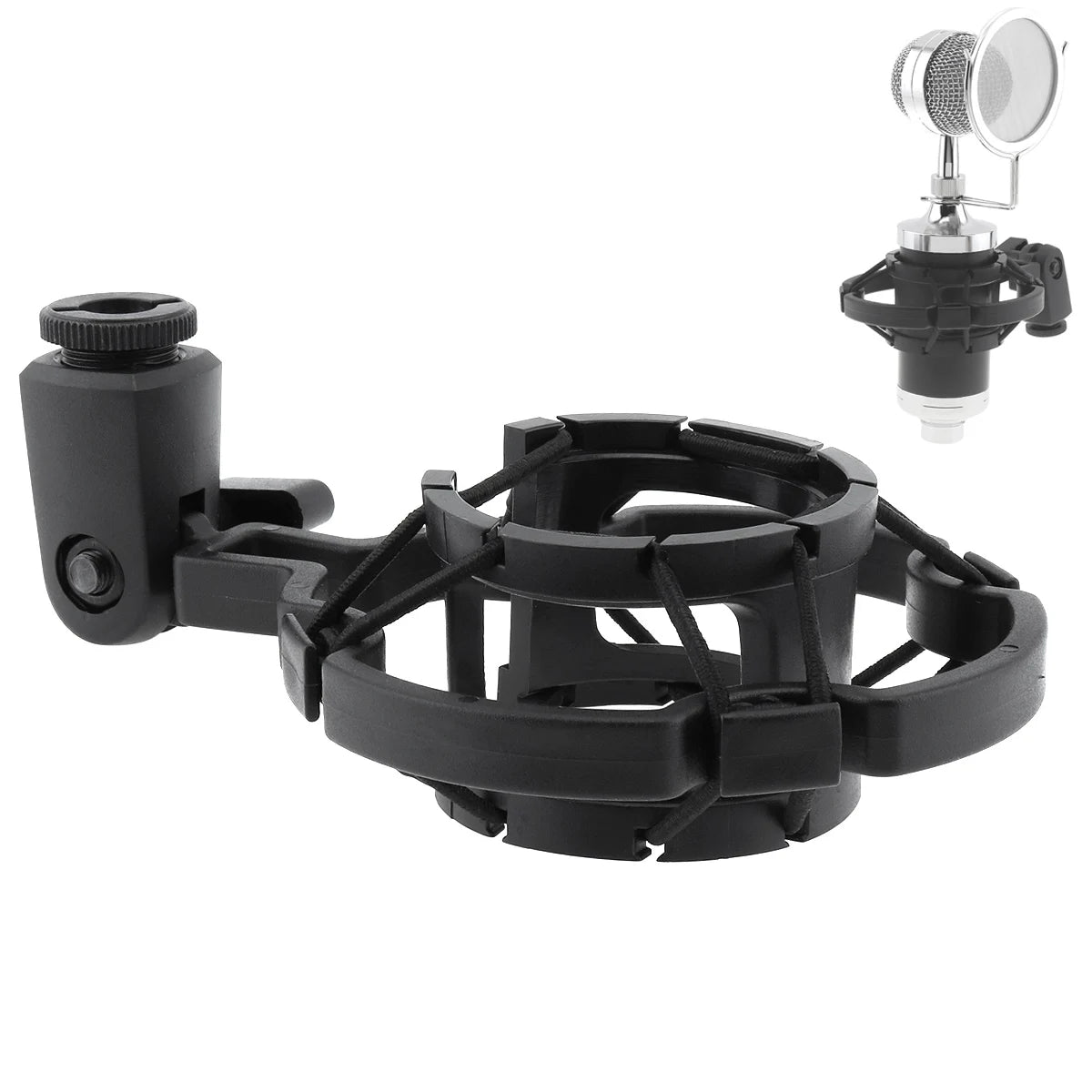 Plastic Recording Studio Shock Mount – Clip Spider Design for Condenser Microphones (44mm - 48mm), Noise Reduction, and Durability - ZAMAR AUDIO SOLUTIONS