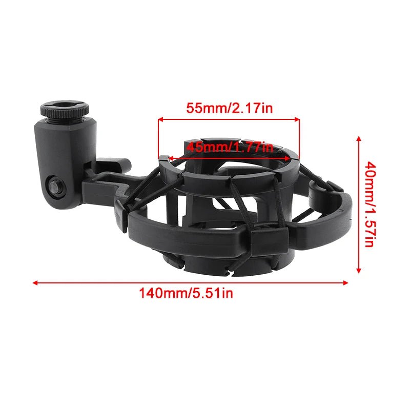 Plastic Recording Studio Shock Mount – Clip Spider Design for Condenser Microphones (44mm - 48mm), Noise Reduction, and Durability - ZAMAR AUDIO SOLUTIONS
