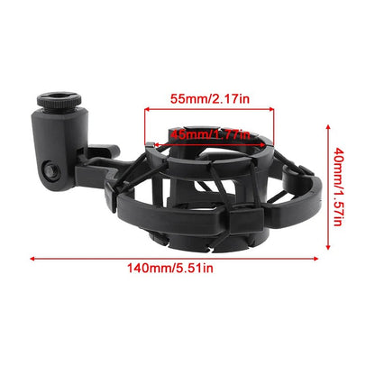 Plastic Recording Studio Shock Mount – Clip Spider Design for Condenser Microphones (44mm - 48mm), Noise Reduction, and Durability - ZAMAR AUDIO SOLUTIONS