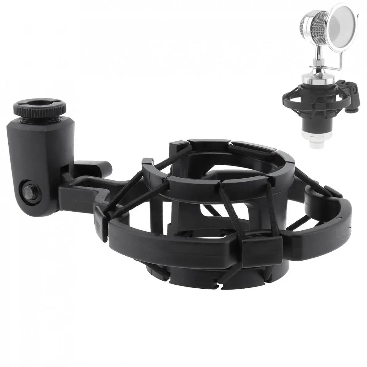 Plastic Recording Studio Shock Mount – Clip Spider Design for Condenser Microphones (44mm - 48mm), Noise Reduction, and Durability - ZAMAR AUDIO SOLUTIONS