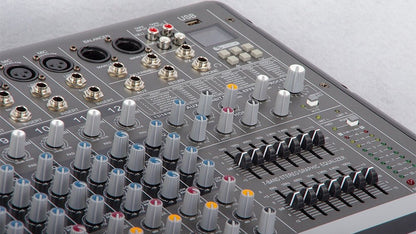 PMR-1260 powered mixer 12 channel Nairobi — channel EQ and gain controls