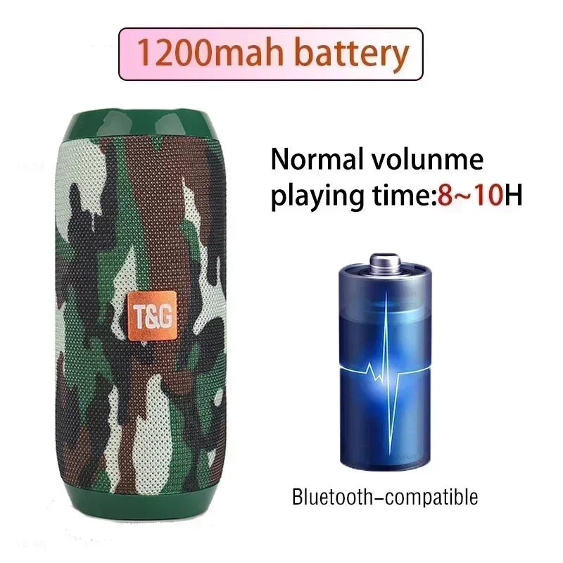 Portable Speaker Wireless Bluetooth - compatible Subwoofer Outdoor Waterproof Loudspeaker Stereo Surround Support FM RadioTF - ZAMAR AUDIO SOLUTIONS