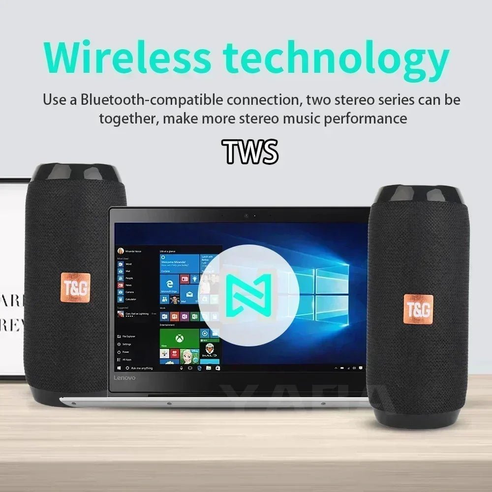 Portable Speaker Wireless Bluetooth - compatible Subwoofer Outdoor Waterproof Loudspeaker Stereo Surround Support FM RadioTF - ZAMAR AUDIO SOLUTIONS