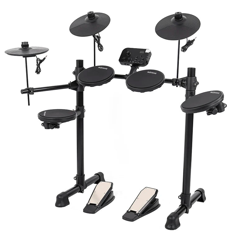 Professional Silicone Electronic Drum Kit - 4 Drums, 3 Cymbals, 180 Tones, USB, MIDI
