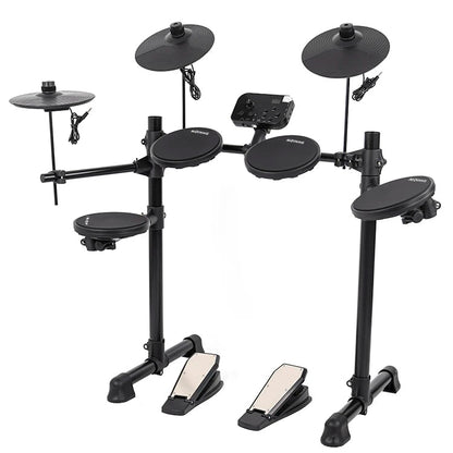 Professional Silicone Electronic Drum Kit - 4 Drums, 3 Cymbals, 180 Tones, USB, MIDI