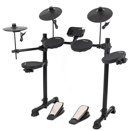 Professional Silicone Electronic Drum Kit - 4 Drums, 3 Cymbals, 180 Tones, USB, MIDI