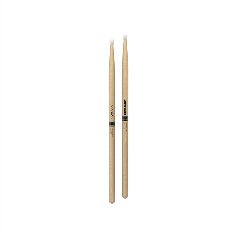 ProMark 2BX drumsticks Kenya — full-length pair standing upright, nylon tips visible, Promark branding
