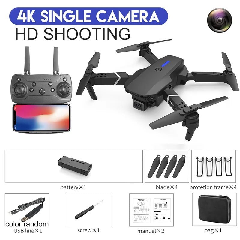 QJ 4K HD Camera Drone – 1080i/P Video, FPV Operation, and 50x Optical Zoom – Ideal for Aerial Photography and Video Recording - ZAMAR AUDIO SOLUTIONS
