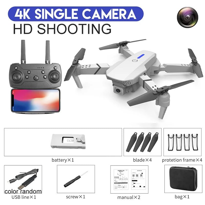 QJ 4K HD Camera Drone – 1080i/P Video, FPV Operation, and 50x Optical Zoom – Ideal for Aerial Photography and Video Recording - ZAMAR AUDIO SOLUTIONS