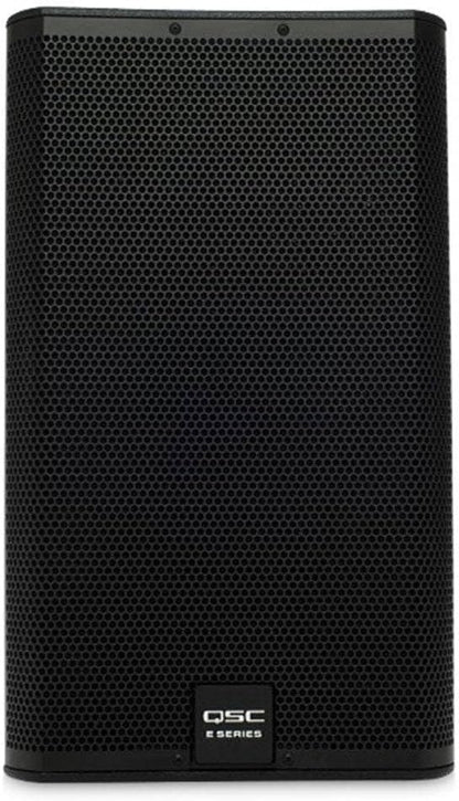 QSC E115 passive speaker Kenya — straight-on front view showing full hexagonal grille and E Series logo