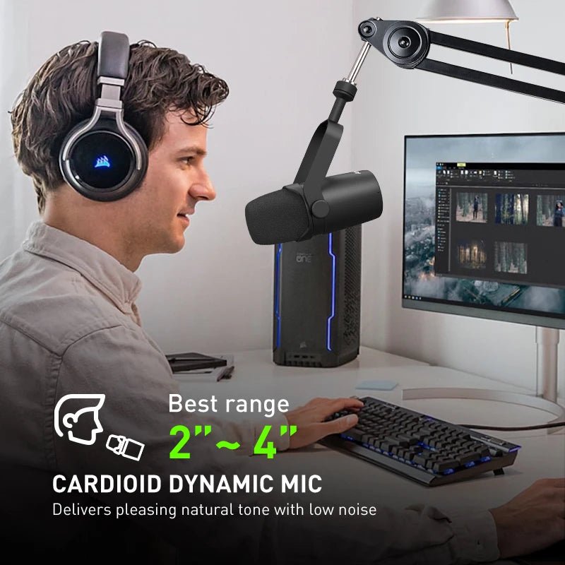 RE7 USB and XLR Wired Dynamic Microphone – High - Frequency Response for Audio Vocal, Karaoke, Podcasting, and Studio Singing - ZAMAR AUDIO SOLUTIONS