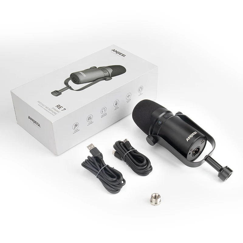 RE7 USB and XLR Wired Dynamic Microphone – High-Frequency Response for Audio Vocal, Karaoke, Podcasting, and Studio Singing - ZAMAR AUDIO SOLUTIONS