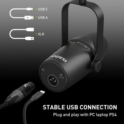 RE7 USB and XLR Wired Dynamic Microphone – High-Frequency Response for Audio Vocal, Karaoke, Podcasting, and Studio Singing - ZAMAR AUDIO SOLUTIONS