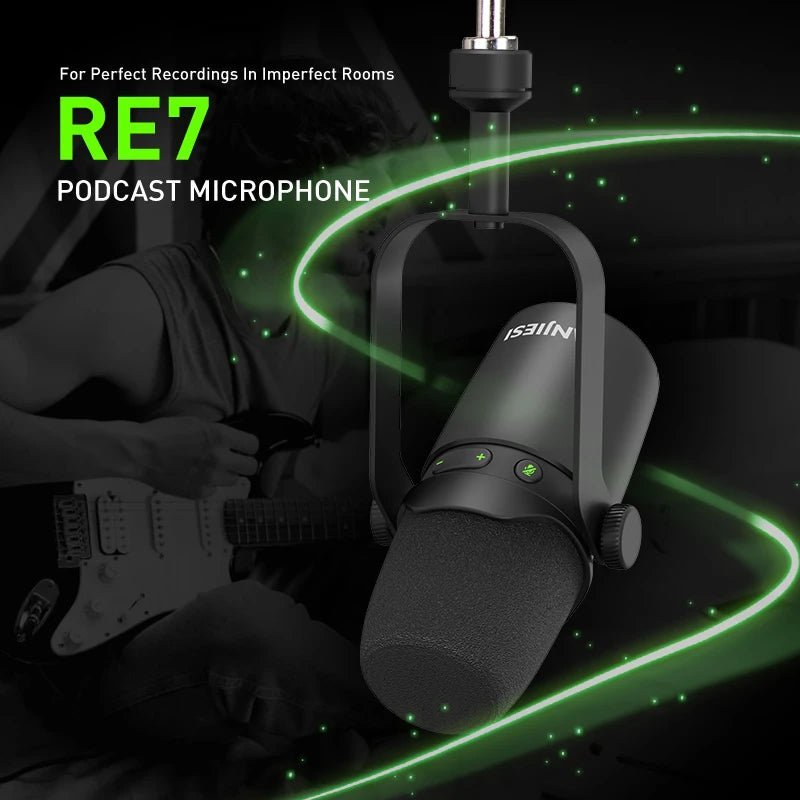 RE7 USB and XLR Wired Dynamic Microphone – High-Frequency Response for Audio Vocal, Karaoke, Podcasting, and Studio Singing - ZAMAR AUDIO SOLUTIONS